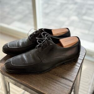 Boss Black Leather Lace-Up Derby Shoes